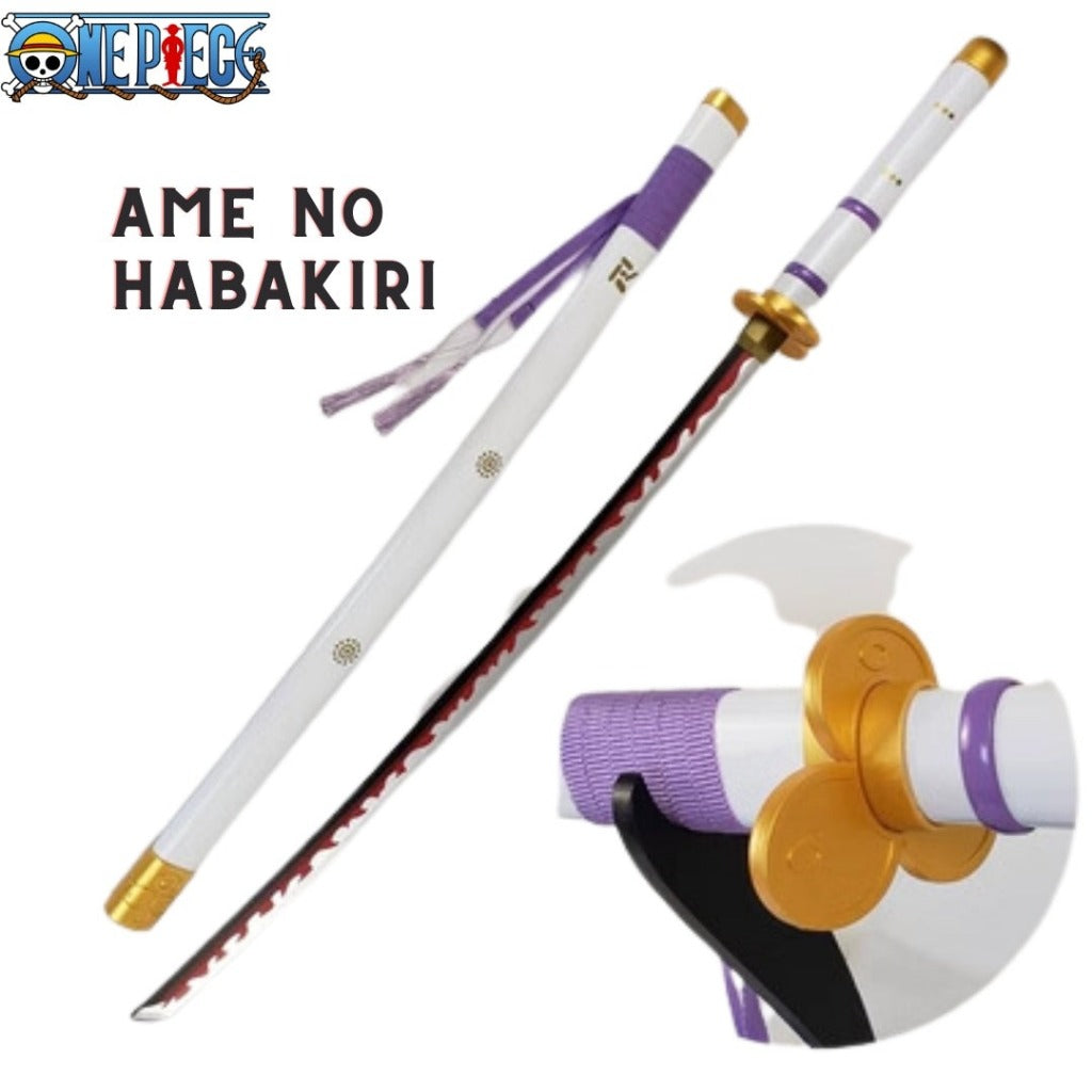 Wooden Material Oden Swords Ame no Habakiri & Enma with Stand