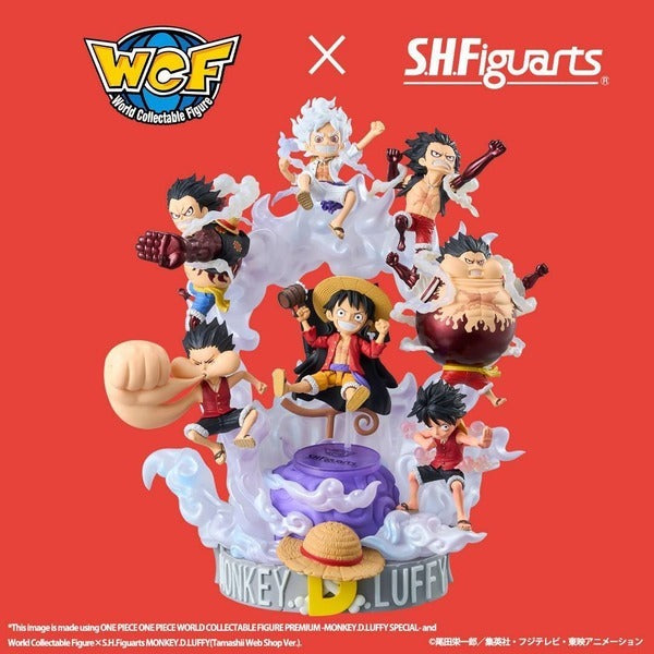 Bandai One Piece World Collectible Figure Premium & WCF x S.H.Figuarts Monkey D. Luffy (SET)