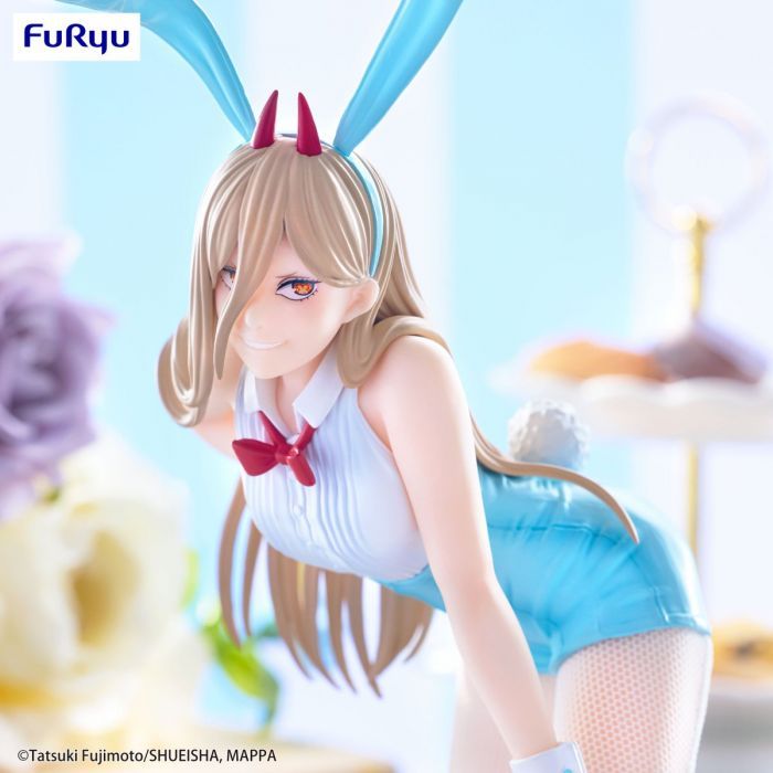 Furyu Chainsaw Man Bicute Bunnies Figure Power Light Blue Color Ver.