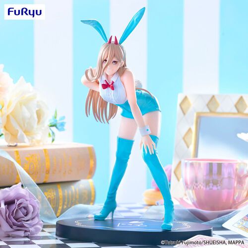 Furyu Chainsaw Man Bicute Bunnies Figure Power Light Blue Color Ver.