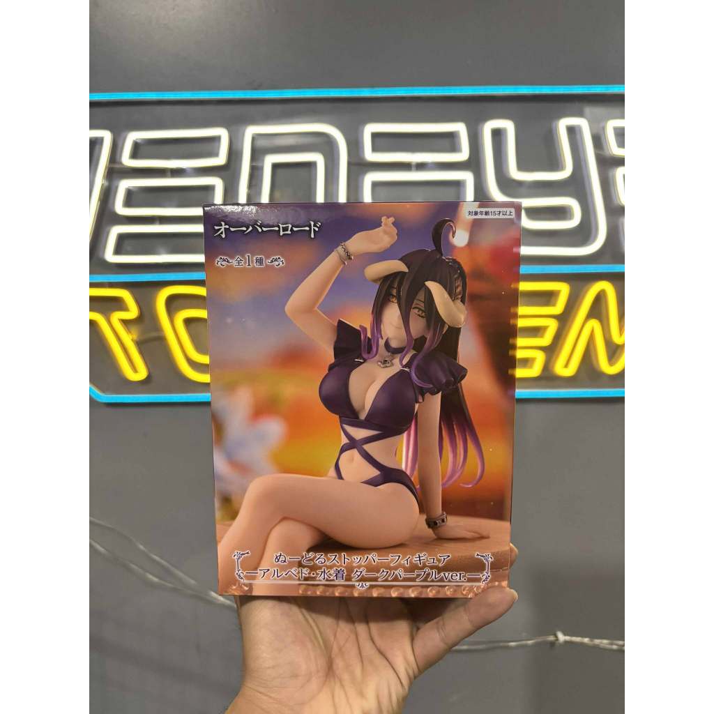 Furyu Overlord Noodle Stopper Figure Albedo Swimsuit Dark Purple Color Ver.